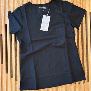 Mandala Women's Scrub Top XXS Black